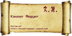 Kauser Megyer névjegykártya